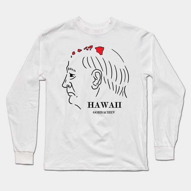 A funny map of Hawaii 4 Long Sleeve T-Shirt by percivalrussell